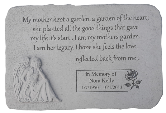 Personalised Engraved Stone My Mother Kept a Garden-Angel Plaque