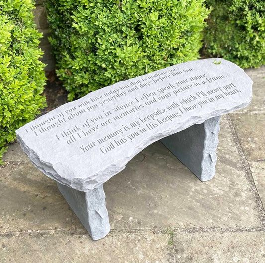 Memorial Bench -"I thought of you " Remembrance Memorial UK & Ireland