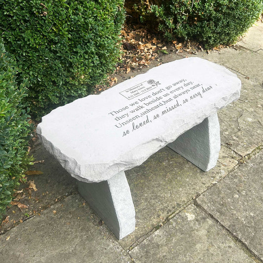Personalised Engraved Memorial Bench -"Wherever a beautiful " Remembrance Memorial UK & Ireland