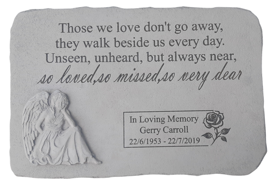 Personalised Engraved Memorial Plaque -"Those we love " Remembrance Memorial UK & Ireland