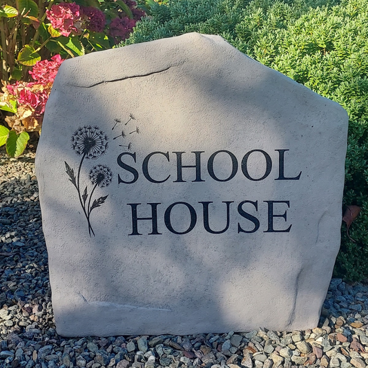 Engraved Flower Name Stone