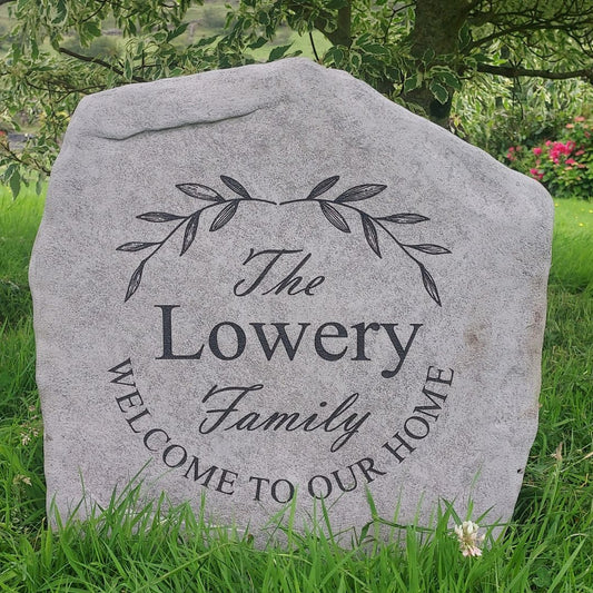Family Name stone Welcome