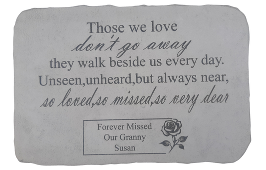 Personalised Engraved Memorial Angel -"Those we Love " Remembrance Memorial UK & Ireland