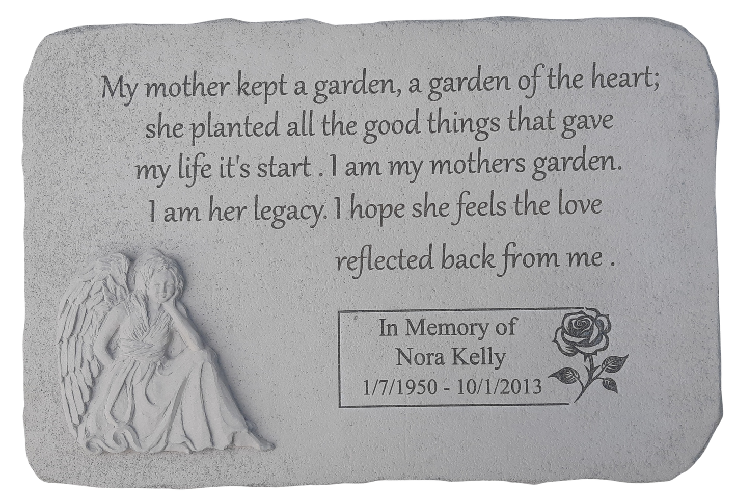 My Mother Kept a Garden-Angel Plaque