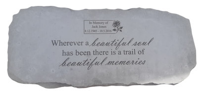 Personalised Engraved Memorial Bench -"Wherever a beautiful " Remembrance Memorial UK & Ireland