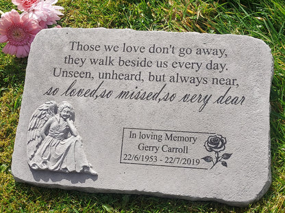 Personalised Engraved Memorial  -"Those we Love " Remembrance Memorial UK & Ireland