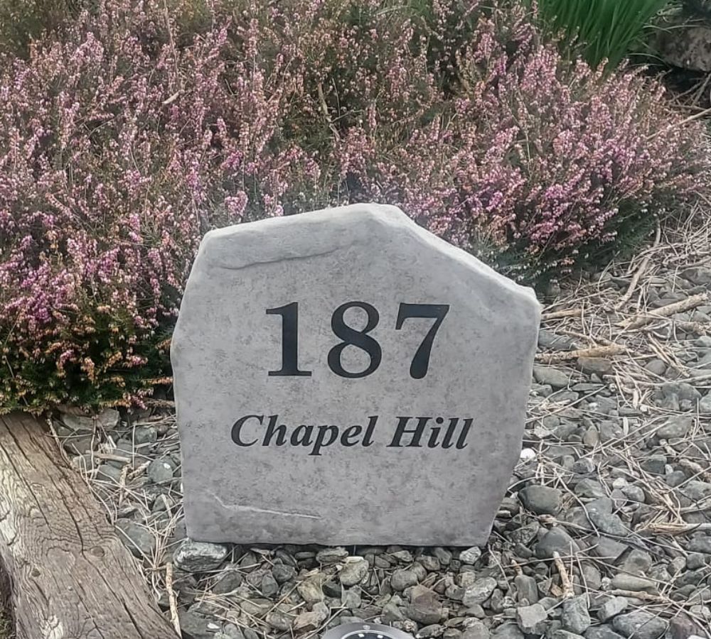 Elegant Address Stone