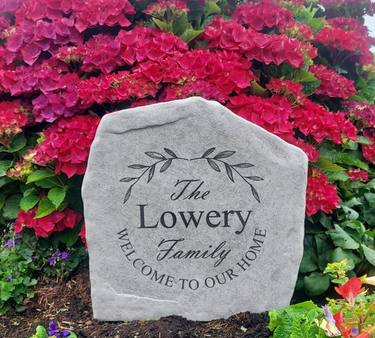 Family Name stone Welcome