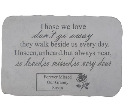 Personalised Engraved Memorial  -"Those we Love " Remembrance Memorial UK & Ireland