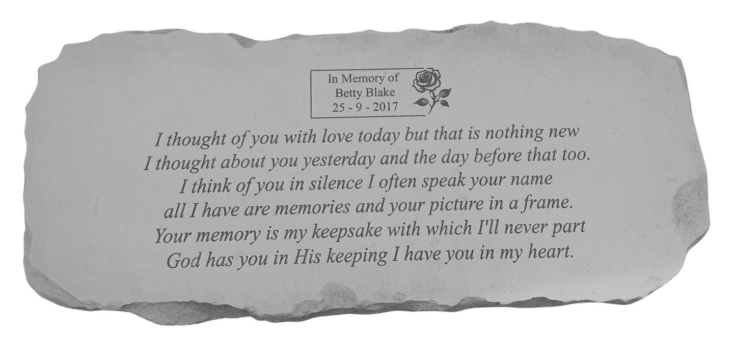 I thought of you with love-Bench