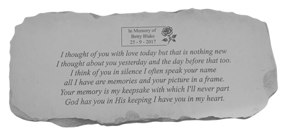 Personalised Engraved Memorial Bench -"I thought of you " Remembrance Memorial UK & Ireland