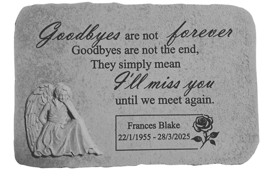 Goodbyes are not-Angel Plaque