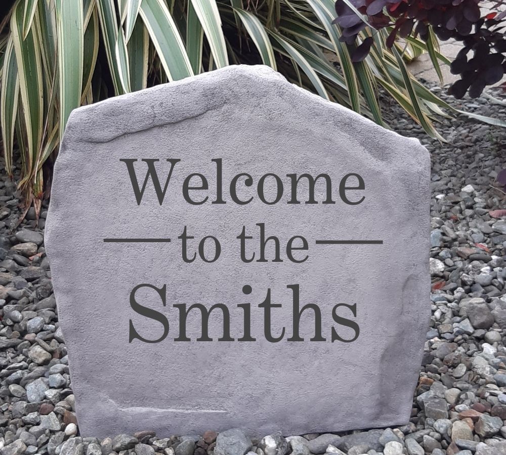 Welcome Family Name stone