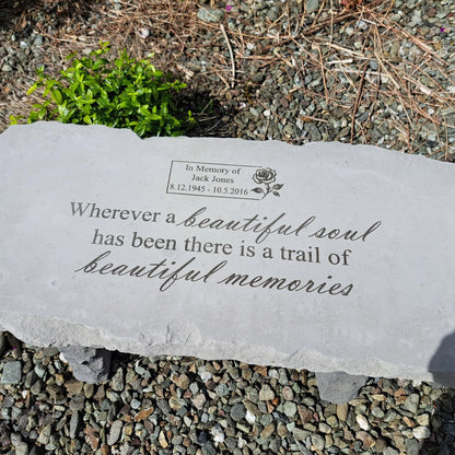 Personalised Engraved Memorial Bench -"Wherever a beautiful " Remembrance Memorial UK & Ireland