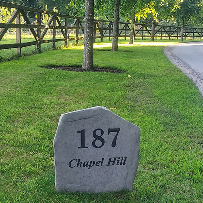 Elegant Address Stone