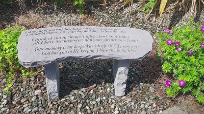 Memorial Bench -"If tears could build  " Remembrance Memorial UK & Ireland