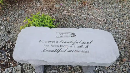Personalised Engraved Memorial Bench -"Wherever a beautiful " Remembrance Memorial UK & Ireland