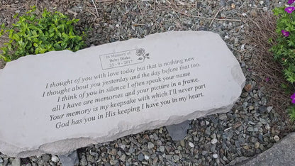 Personalised Engraved Memorial Bench -"I thought of you " Remembrance Memorial UK & Ireland
